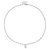 Boho Crystal Drop Pendant Choker Vintage Necklace