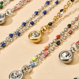 Boho Crystal Drop Pendant Choker Vintage Necklace