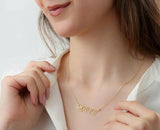 Custom Hollow Letter Name Necklace Stainless Steel Chain