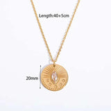 Stylish Sun Moon Coin Pendant Necklace for Women
