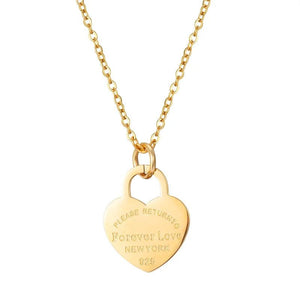 Heart Pendant Necklace For Women Ladies Girls Stainless Steel Wedding Jewelry