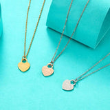 Heart Pendant Necklace For Women Ladies Girls Stainless Steel Wedding Jewelry