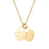 Heart Pendant Necklace For Women Ladies Girls Stainless Steel Wedding Jewelry