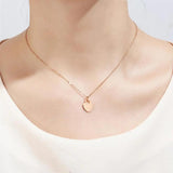 Heart Pendant Necklace For Women Ladies Girls Stainless Steel Wedding Jewelry