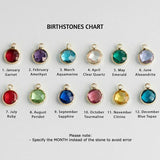 Custom Name Flower Necklace with Birthstone Pendant