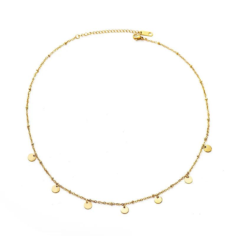 Stainless Steel Plated Charm Pendant Necklace for Women