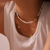 Stainless Steel Plated Charm Pendant Necklace for Women