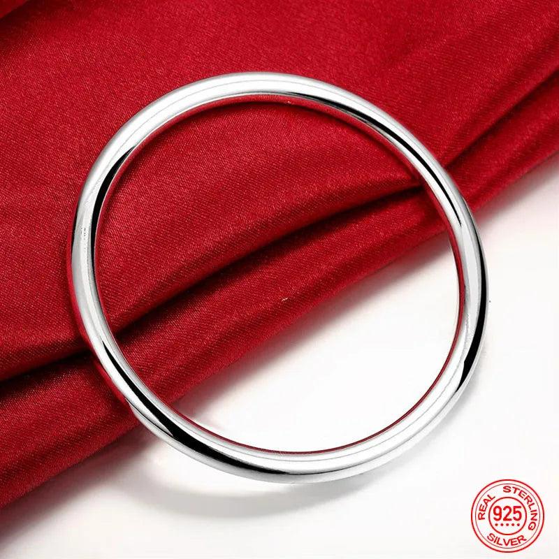 925 Silver Round Cuff Bracelet for Women