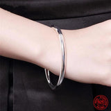 925 Silver Round Cuff Bracelet for Women