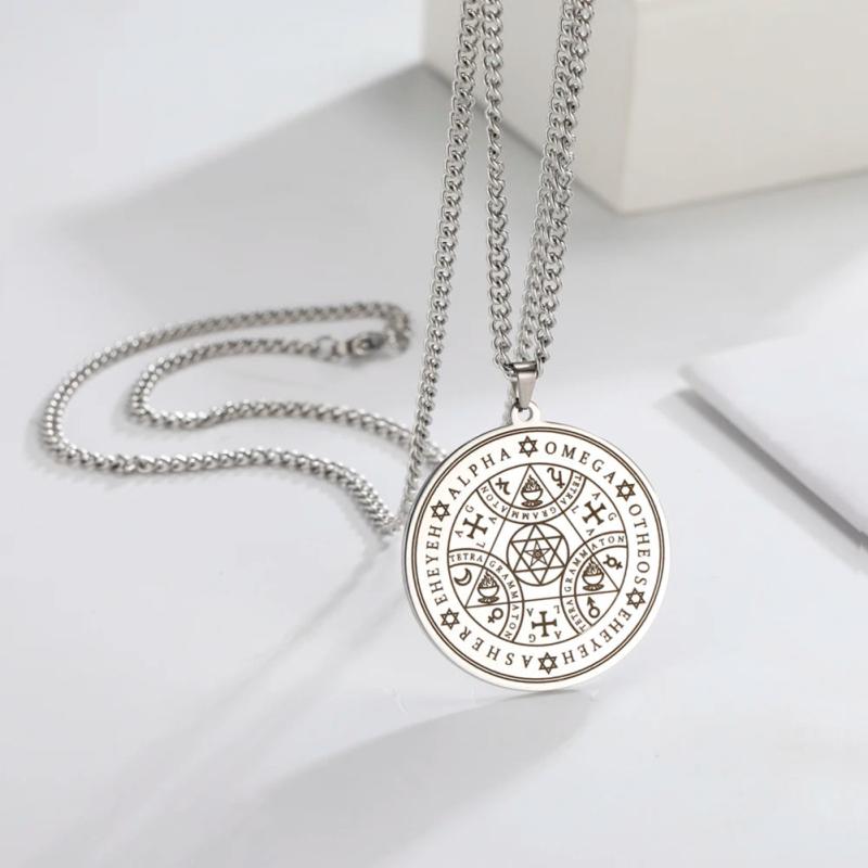 Enochian Seal Necklace Archangels Pendant Protection Amulet Jewelry