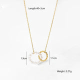 Waterproof Pearl Twisted Cross Pendant Necklace for Women Girls