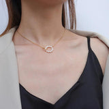 Waterproof Pearl Twisted Cross Pendant Necklace for Women Girls