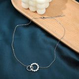 Waterproof Pearl Twisted Cross Pendant Necklace for Women Girls