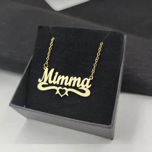 Custom Name Necklace for Women Personalized Heart Butterfly Pendant