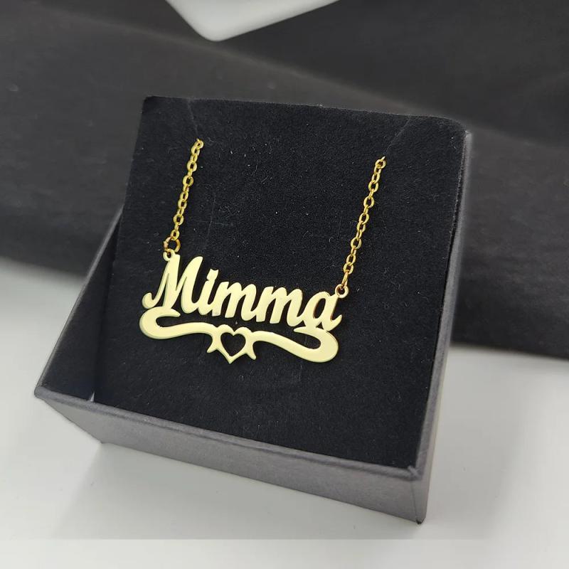 Custom Name Necklace for Women Personalized Heart Butterfly Pendant