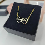 Custom Name Necklace for Women Personalized Heart Butterfly Pendant