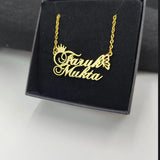 Custom Name Necklace for Women Personalized Heart Butterfly Pendant