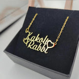 Custom Name Necklace for Women Personalized Heart Butterfly Pendant