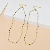 Bohemian Collares Chain Necklace Women Choker Natural Stone Beads Jewelry