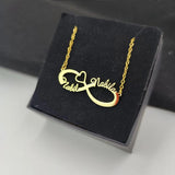 Custom Double Name Infinity Necklace Personalized Stainless Steel Pendant