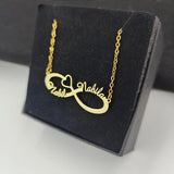 Custom Double Name Infinity Necklace Personalized Stainless Steel Pendant