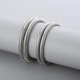 Stainless Steel Big Round Snake Chain Pendant Necklace For Men Women