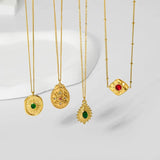 Geometric Luck Charms Pendant Necklace for Women