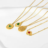 Geometric Luck Charms Pendant Necklace for Women
