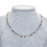Brown Beads Short Necklace Crystal Stone Choker Necklaces Bijoux Ladies Jewelry
