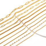 5Pcs Stainless Steel Chains 45+5cm DIY Necklace Lobster Clasp