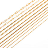 5Pcs Stainless Steel Chains 45+5cm DIY Necklace Lobster Clasp