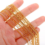 5Pcs Stainless Steel Chains 45+5cm DIY Necklace Lobster Clasp