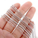 5Pcs Stainless Steel Chains 45+5cm DIY Necklace Lobster Clasp