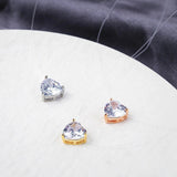Zircon Heart Shape Necklace Transparent Line Choker Bridal Jewelry