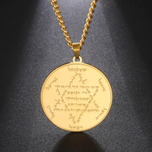 Kabbalistic Amulet Necklace Protection Stainless Steel Jewelry