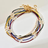 Glass Crystal Freshwater Pearl Necklace for Women