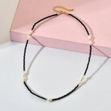 Glass Crystal Freshwater Pearl Necklace for Women