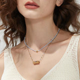 Boho Enamel Evil Eye Necklace for Women