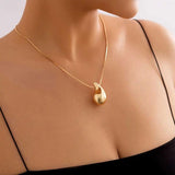 Stainless Steel Water Droplet Necklace Waterproof Pendant