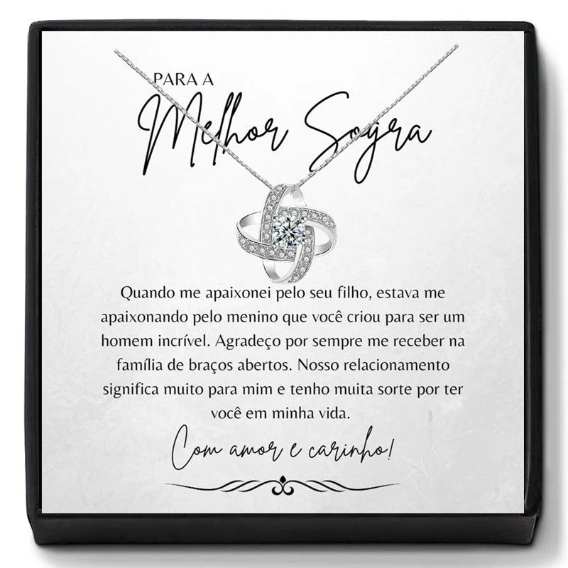 Colar Melhor Sogra para a Mu00e3e da Noiva em Portuguu00eas