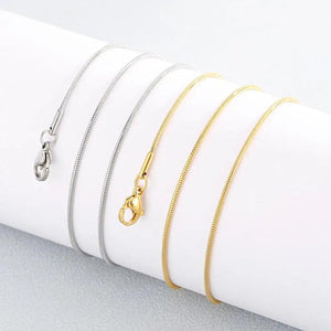 0.9/1.2mm Stainless Steel Mini Snake Chain Necklace
