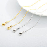 0.9/1.2mm Stainless Steel Mini Snake Chain Necklace