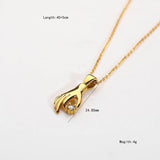 Dancy Fairy Stainless Steel Stone Abstract Necklace