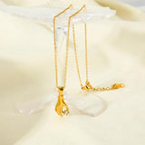 Dancy Fairy Stainless Steel Stone Abstract Necklace