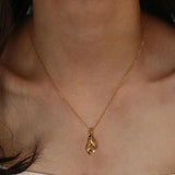 Dancy Fairy Stainless Steel Stone Abstract Necklace
