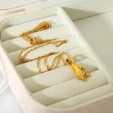 Dancy Fairy Stainless Steel Stone Abstract Necklace