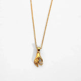 Dancy Fairy Stainless Steel Stone Abstract Necklace