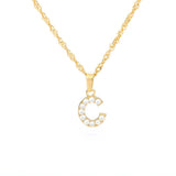 CZ 26 Initial Letter Necklace Stainless Steel Chain Alphabet Chokers