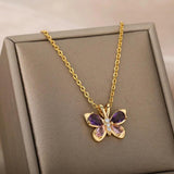 CZ 26 Initial Letter Necklace Stainless Steel Chain Alphabet Chokers