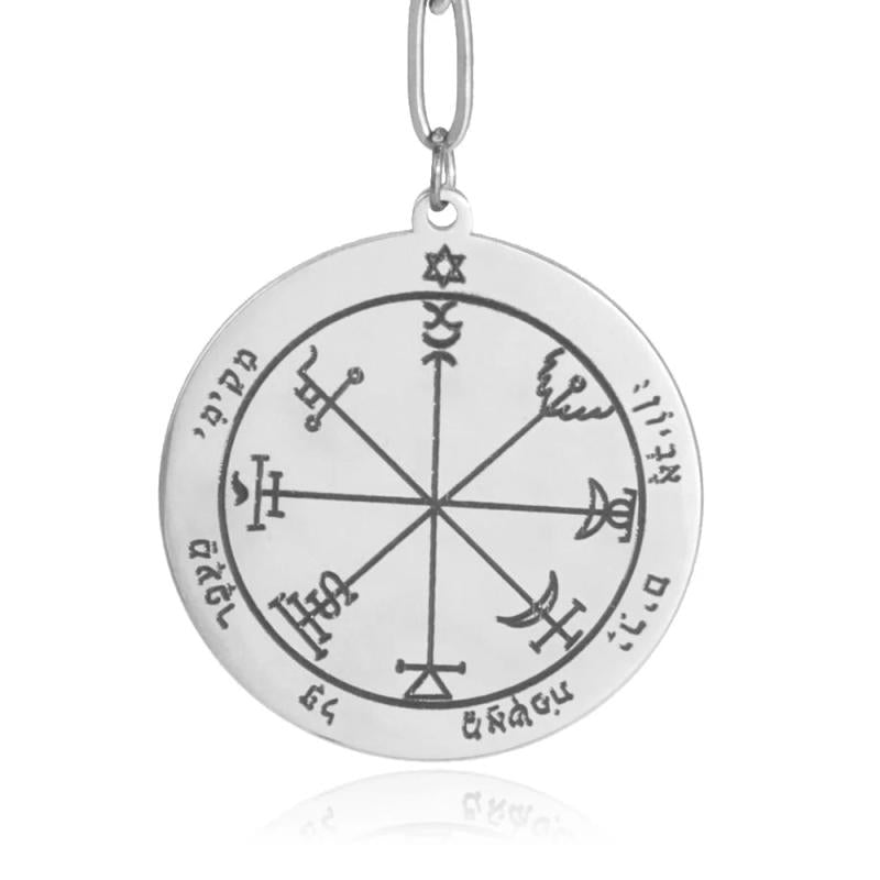 Solomon Seal Pendant Necklace Stainless Steel Talisman
